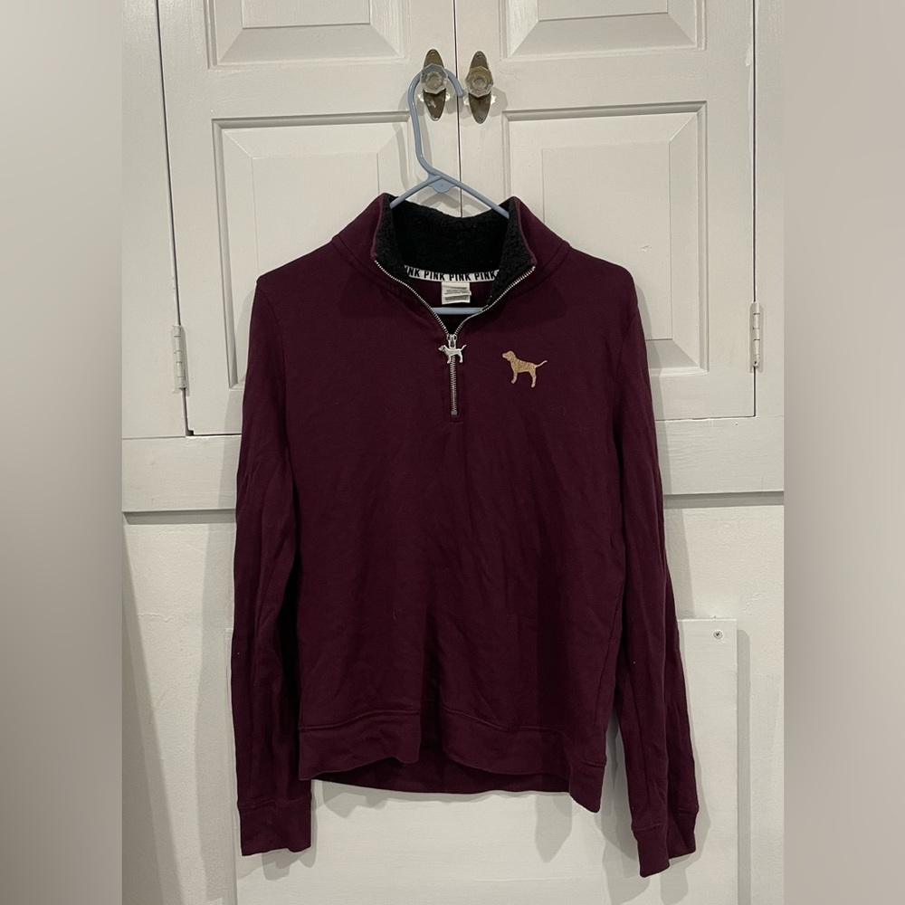 Pink quarter zip maroon ❤️